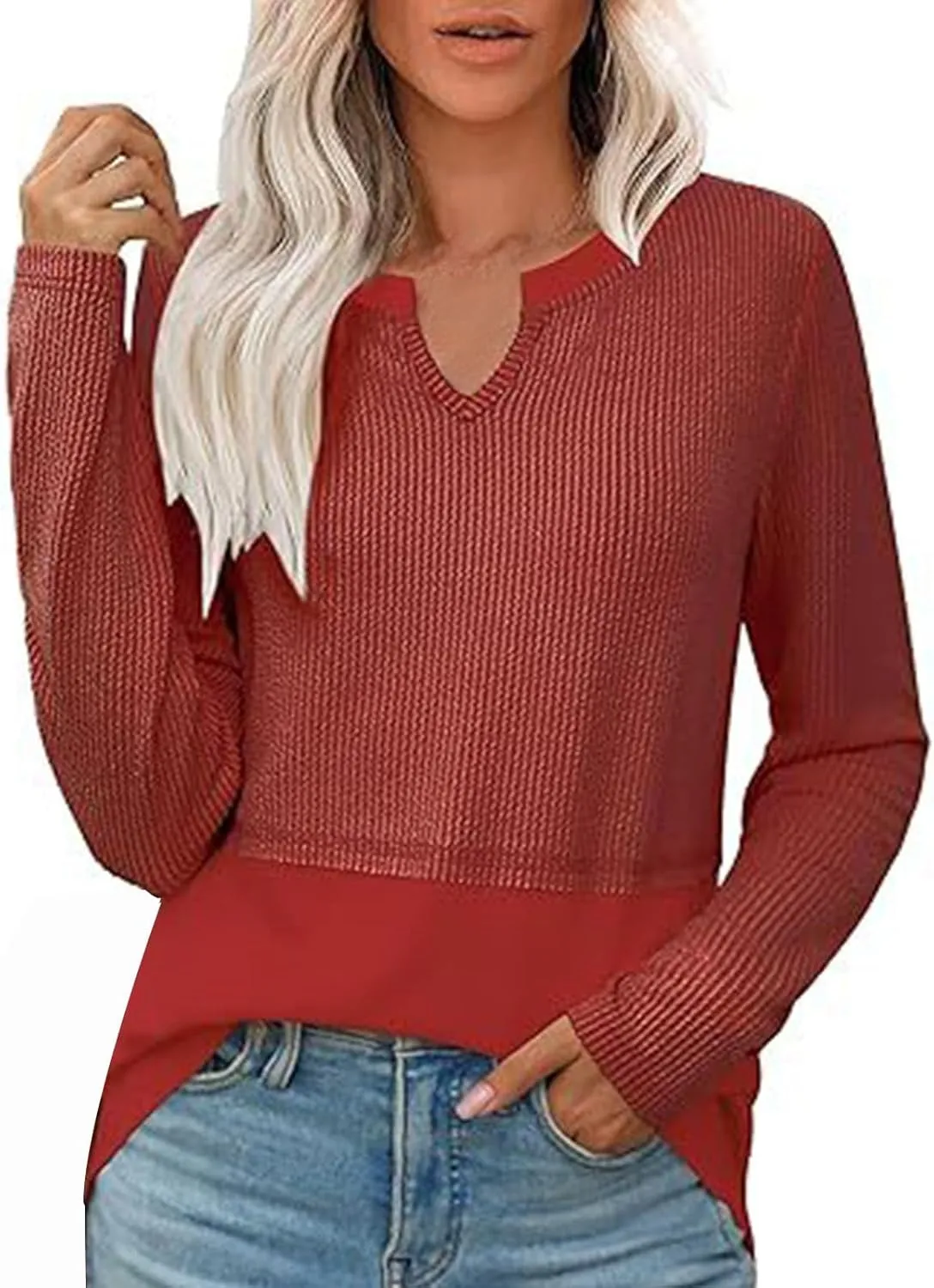 Womens Casual Tops Texture Patchwork V Neck Short Sleeve Shirts Slim Fit Breathable Summer Street Trendy Clothes 2025