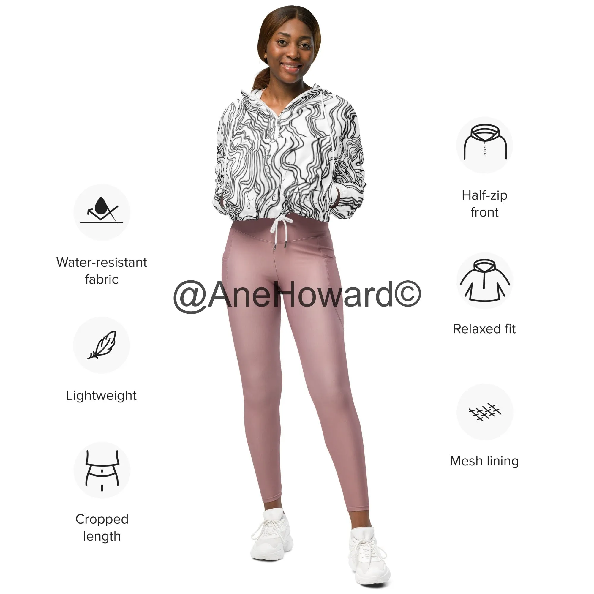 Women’s cropped windbreaker  Jacket Urban Buzz Signature