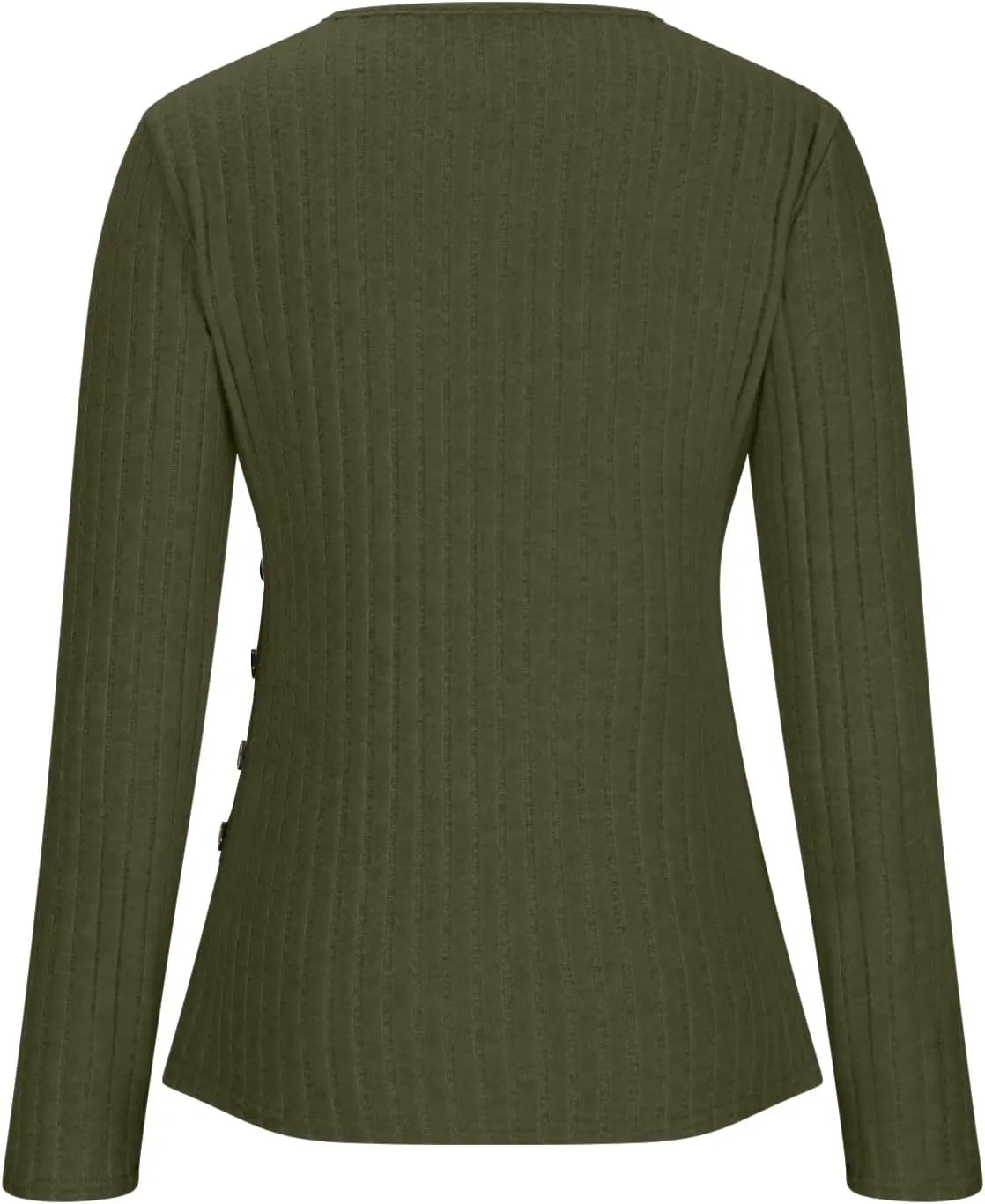 Womens Spring Tshirt Tops Long Sleeve V Neck T Shirt Slim Fit Basic Tees Sexy Wrap Ruched Button Down Tshirts 2025