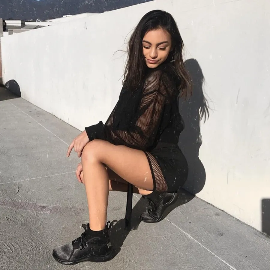 Women's Spring/Summer Long-Sleeved Mesh Hooded Sweatshirt