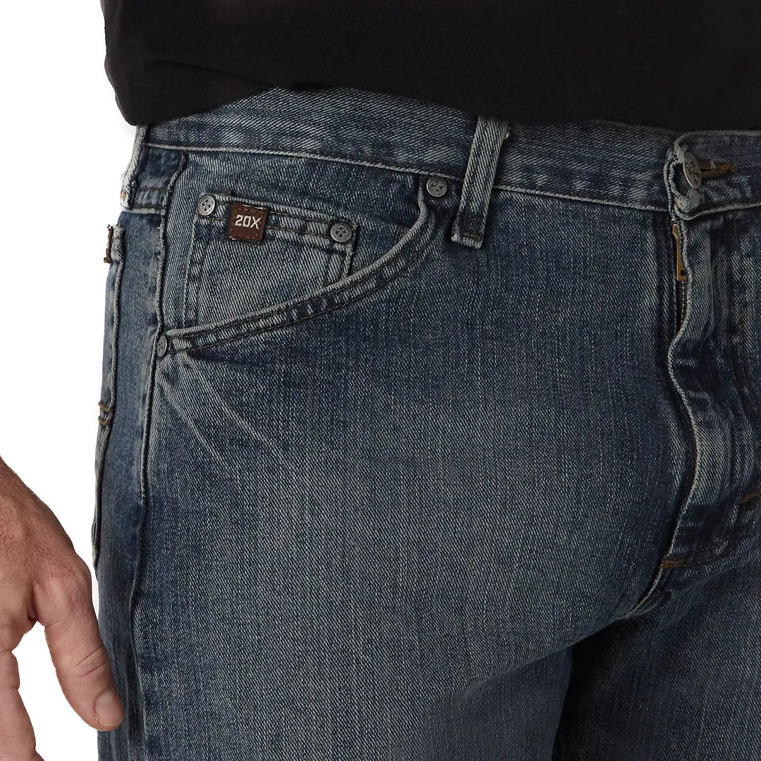 Wrangler Men's 20X No. 33 Extreme Relaxed Fit in Vintage Midnight Jeans