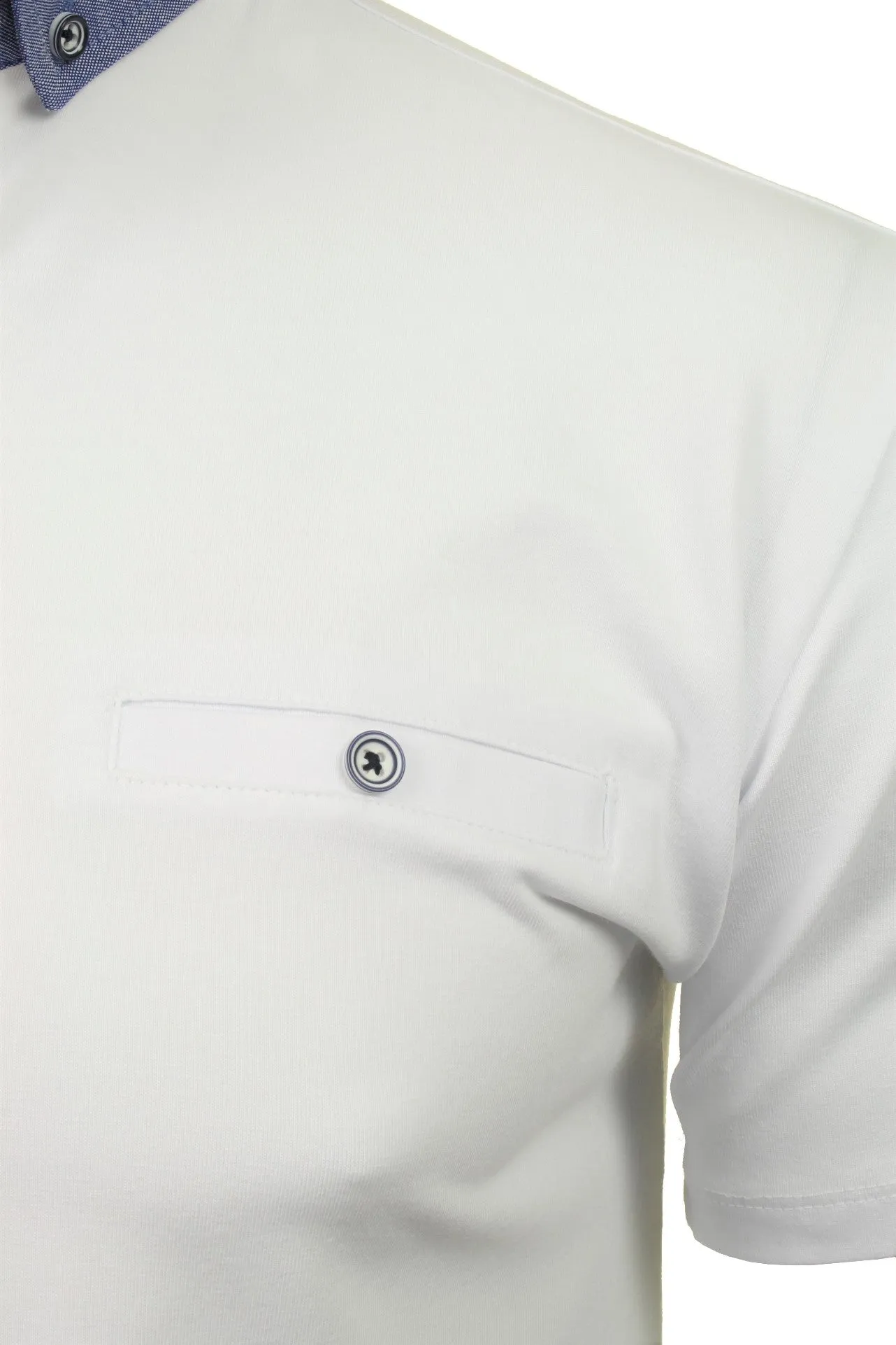 Xact Men's Polo Shirt, Short Sleeves, Contrast Button Down Collar