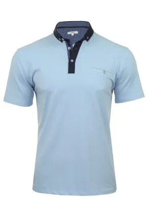 Xact Men's Polo Shirt, Short Sleeves, Contrast Button Down Collar