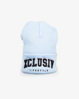 XCLUSIV BABY BLUE VARSITY BEANIE