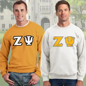 Zeta Psi 9oz Crewneck Sweatshirt, 2-Pack Bundle Deal - G500 - TWILL