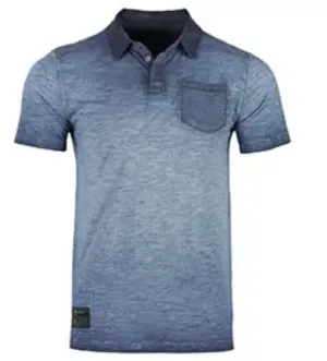 ZIMEGO - Short Sleeve Vintage Garment Oil Wash Pocket Polo Shirts