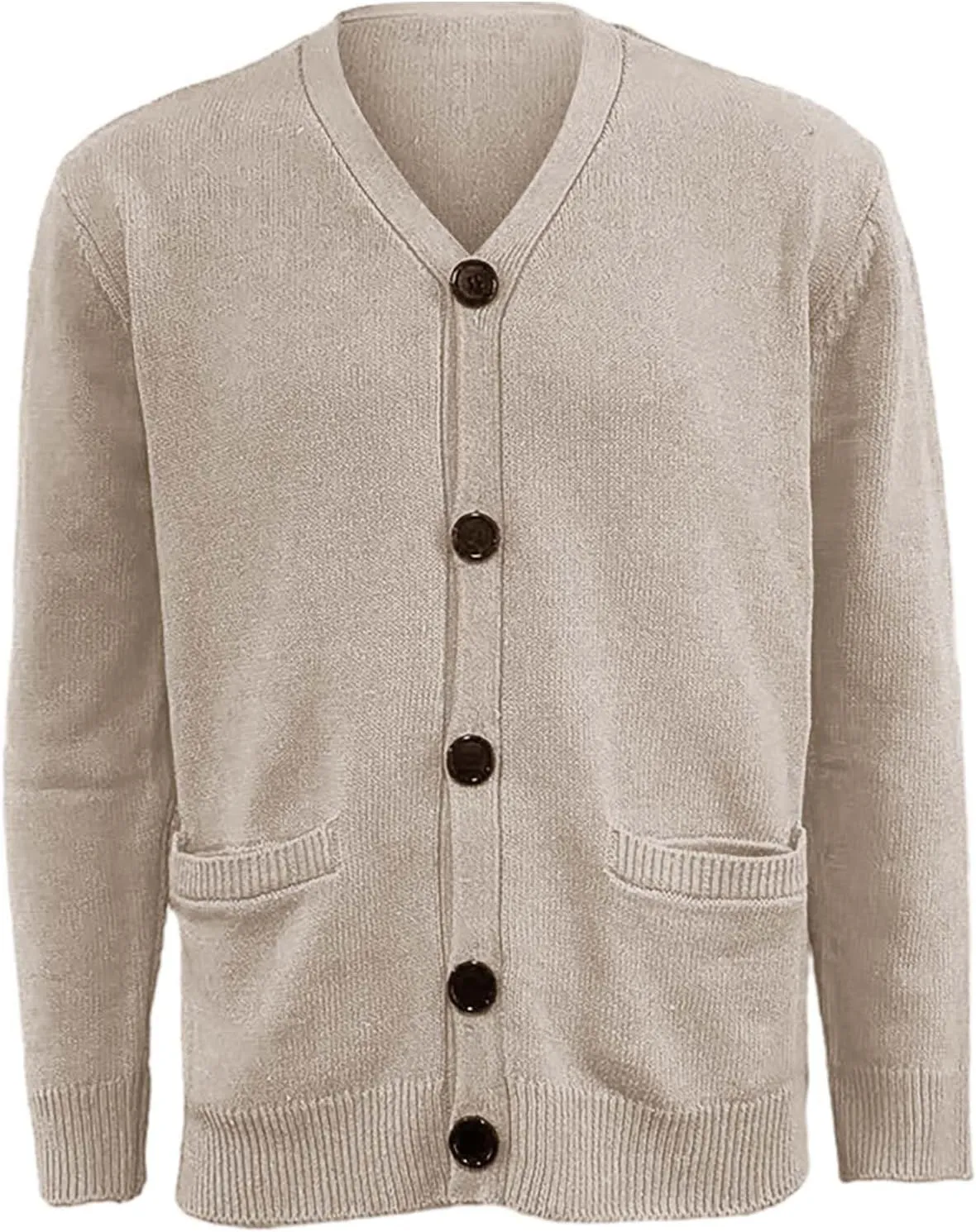 ZYXTIM Men's Cotton Cardigan Sweaters Long Sleeve Button Down V Neck Slim Fit Knitted Lightweight Casual Trendy Fall Coats
